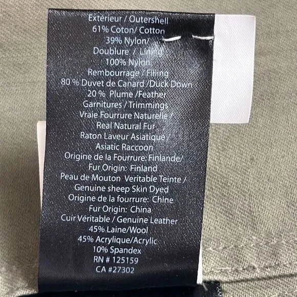 MACKAGE Montreal Zip Front Hooded Jacket with Leather Sleeves Removable Lining M - Picture 14 of 15